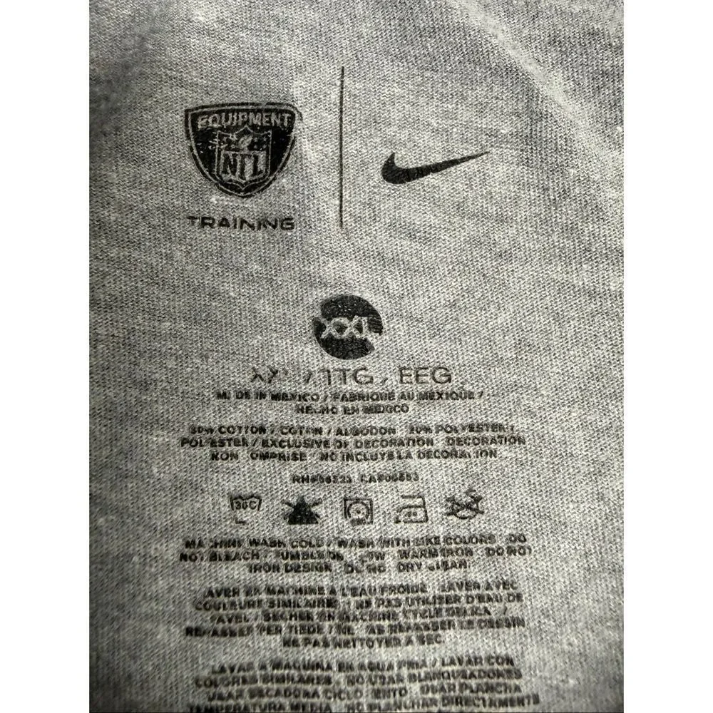 Nike Philadelphia Eagles NFL Gray Training T-Shirt Men’s Size XL Cotton Blend